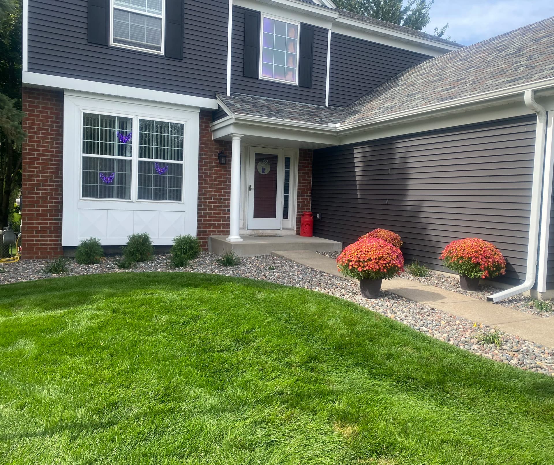 Gallery photos for Otsego Front Yard Gets New River Rock, Plants, and a Smarter Layout: Image #2